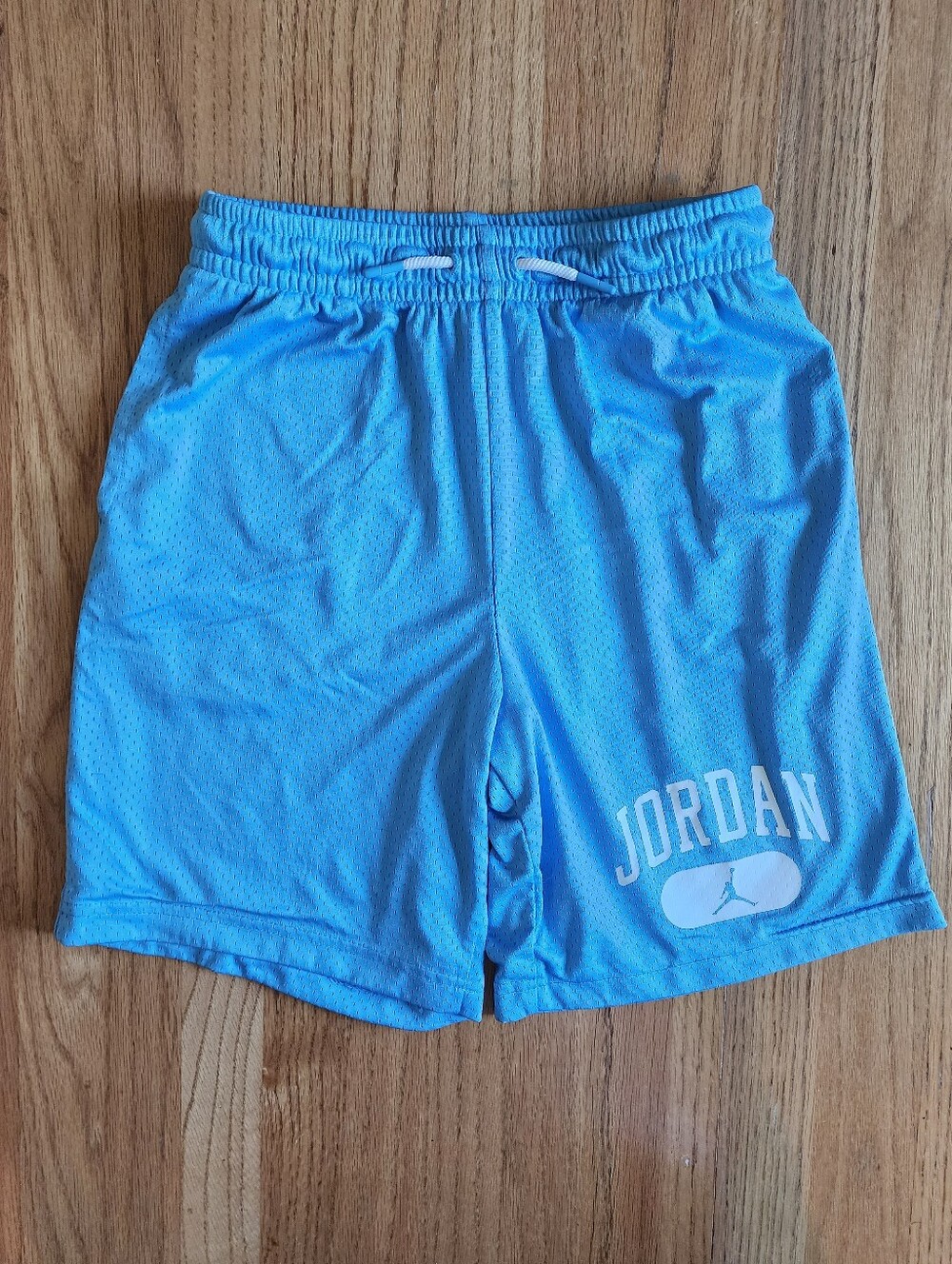 Air Jordan Boy's Blue Athletic Activewear Logo Casual Shorts Large L 12-13